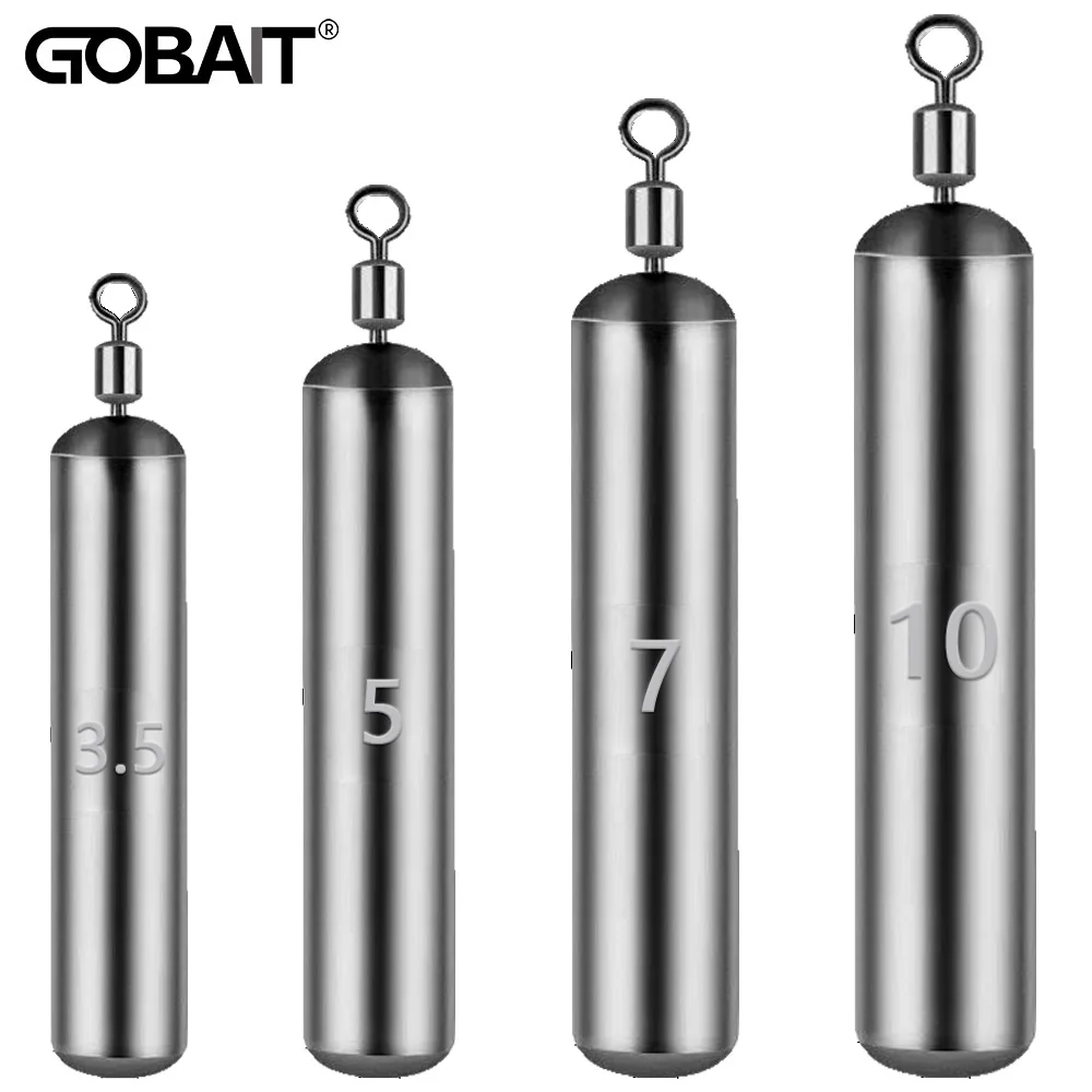 

GOBAIT рыболовный грузил 3.5g 7 г 10 г, вес 10 шт., тонкая быстрая удочка, подвесное снаряжение, поворотный металлический джиг, рыболовная снасть, литой инструмент