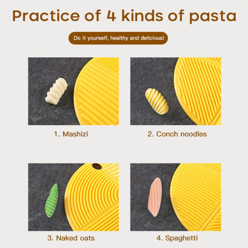 Pasta Making Tools 1/2/4PCS Spaghetti Macaroni Pasta Board Baby Food Supplement Gnocchi Making Plastic Mold