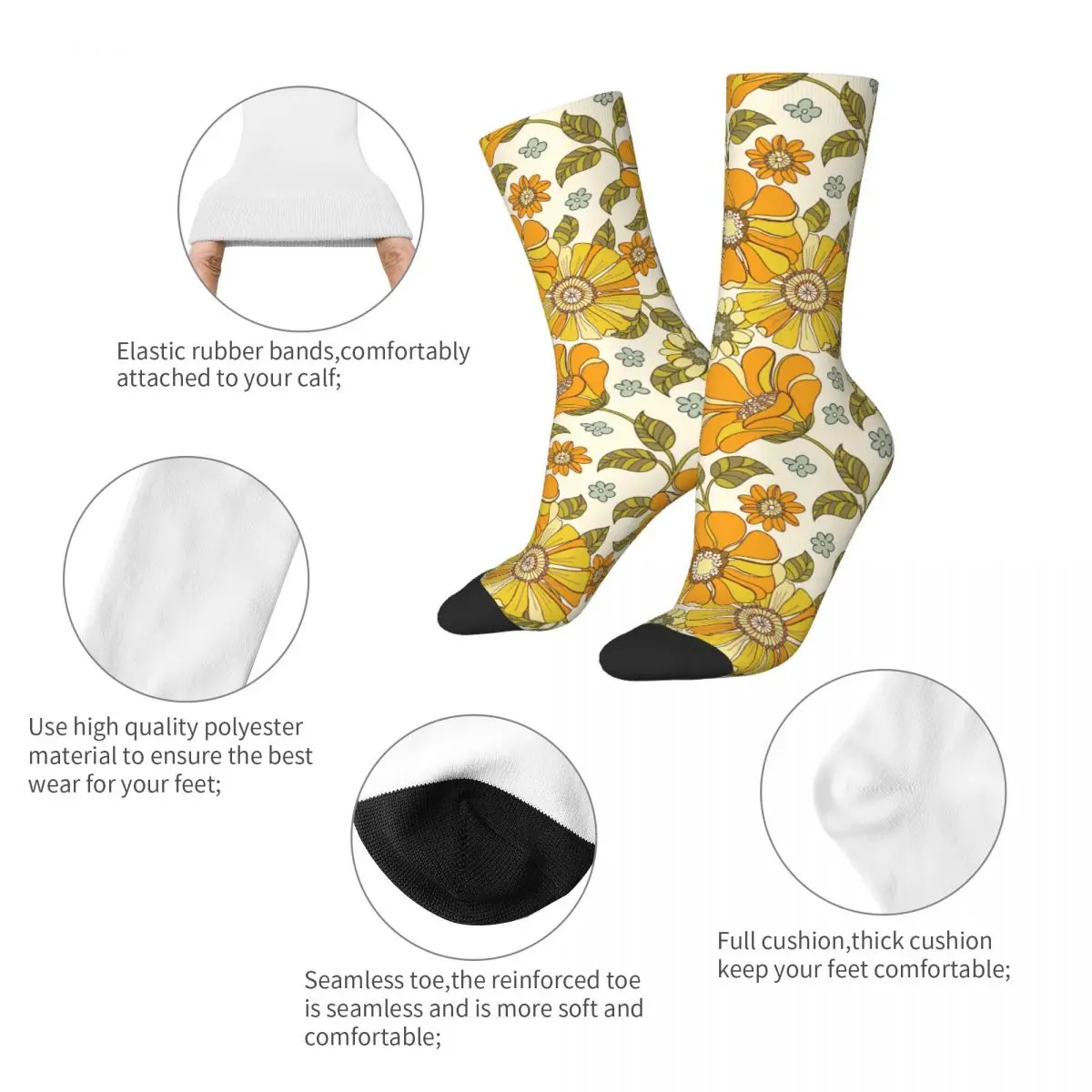 Ladies botanical bloom Bamboo Soft top- Non elasticated Socks