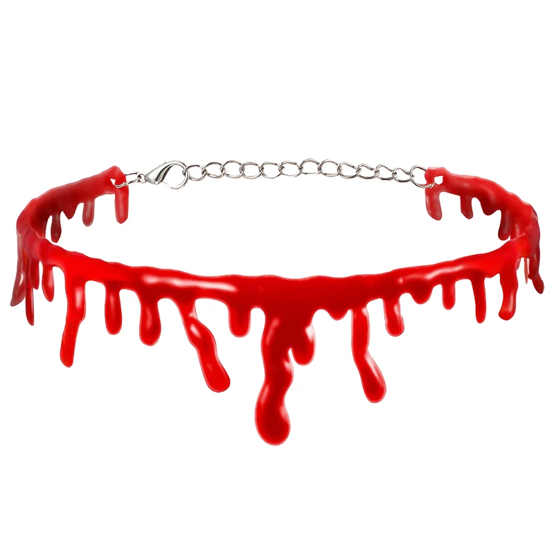 thumbnail image 1 of Halloween Decoration Horror Blooddrop Necklace Fake Blood Vampire Fancy Bloody Necklace Female Necklace Fear Blooddrop Necklace, 1 of 4
