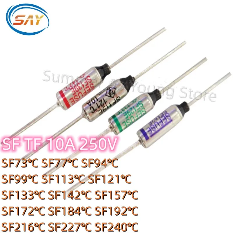 20PCS Thermal Fus SF240Y 240C TF 240 RY240 SEFUSE Cutoffs 10A 250V Assortment Kit SF152Y SF76Y SF113Y SF91Y SF96Y SF188Y SF226Y