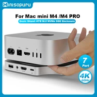 Minisopuru iExpandMate MINI4PRO Mac Mini M4 Dock with 4K@60 HDMI, 4TB M.2 NVMe SSD Enclosure for Mac Mini M4 Pro 2024 Hub Stand 1