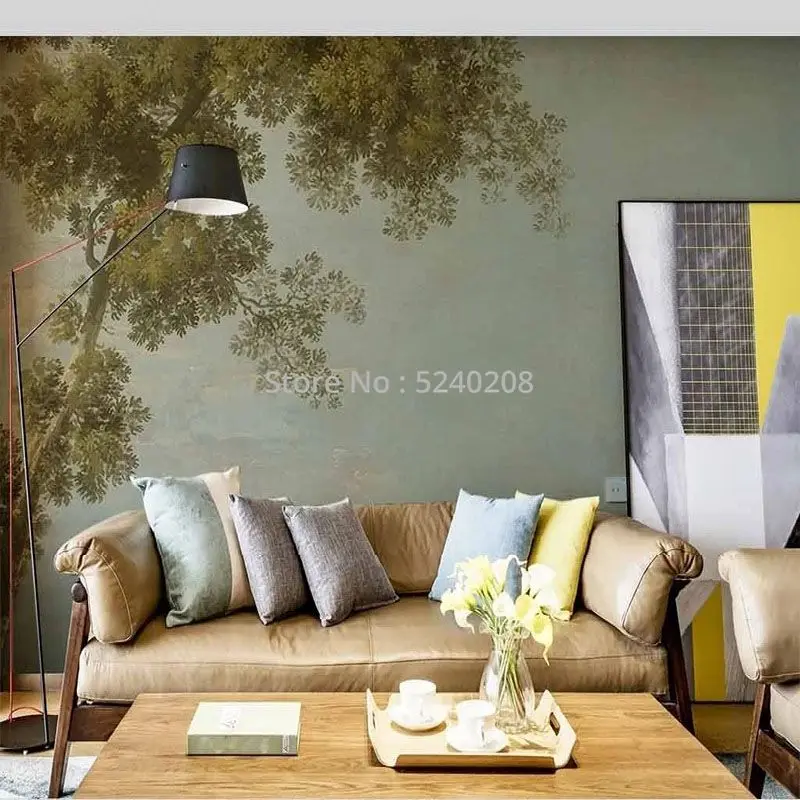 árvore fundo da parede mural tapety arte