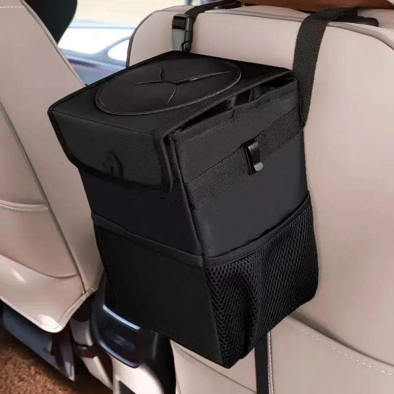 Waterproof Car Trash Can Bin Auto Car Accessories Organizer Garbage Dump For Trash Can Cars Storage Pockets Closeable Portable car storage bag car trash can