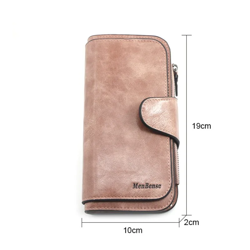 Women's Wallet Made of Leather Wallets Three Fold VINTAGE Womens Purses Mobile Phone Purse Female Coin Purse Carteira Feminina 6