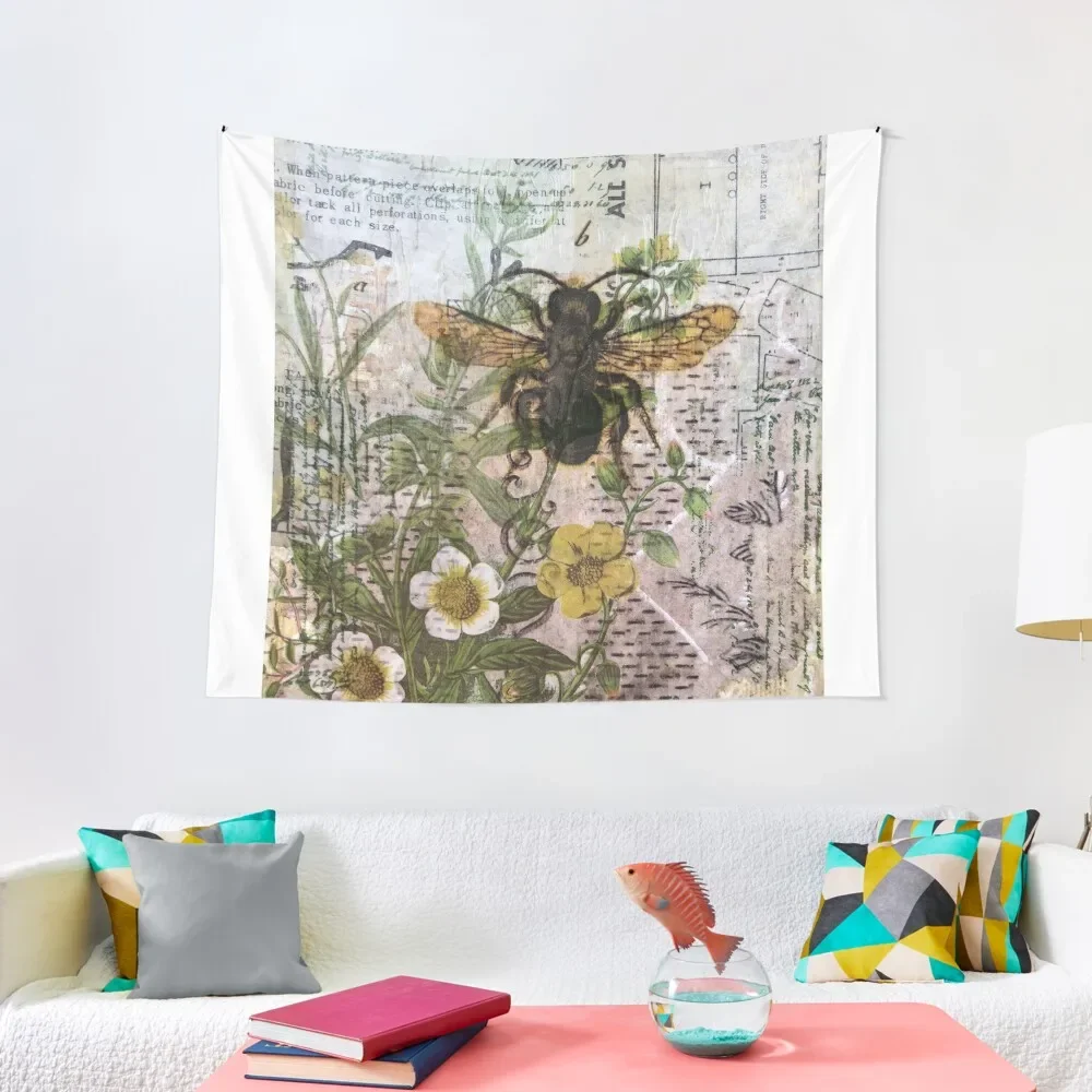 

Spring Bee Tapestry Wallpaper Bedroom Room Decore Aesthetic Tapestry