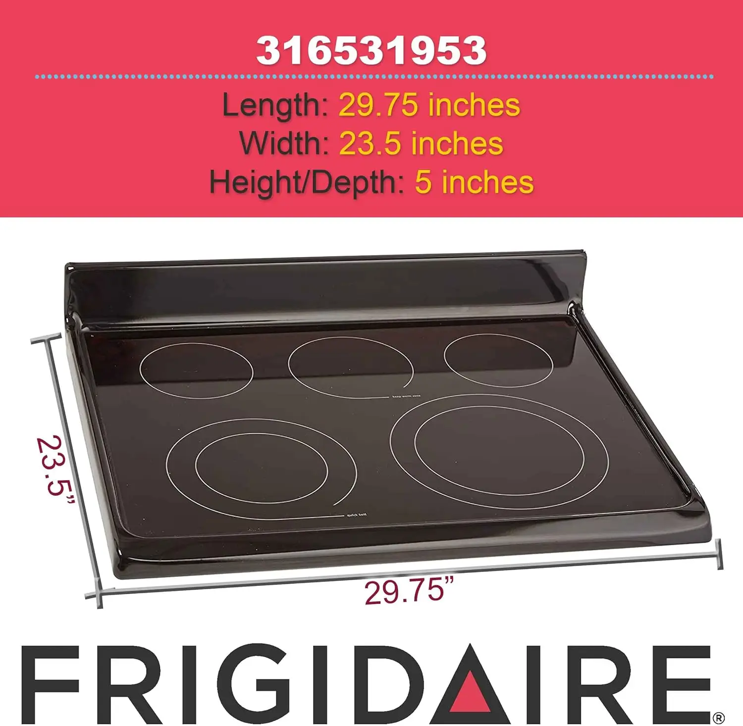 316531953 Glass Cooktop Range/Stove/Oven 3