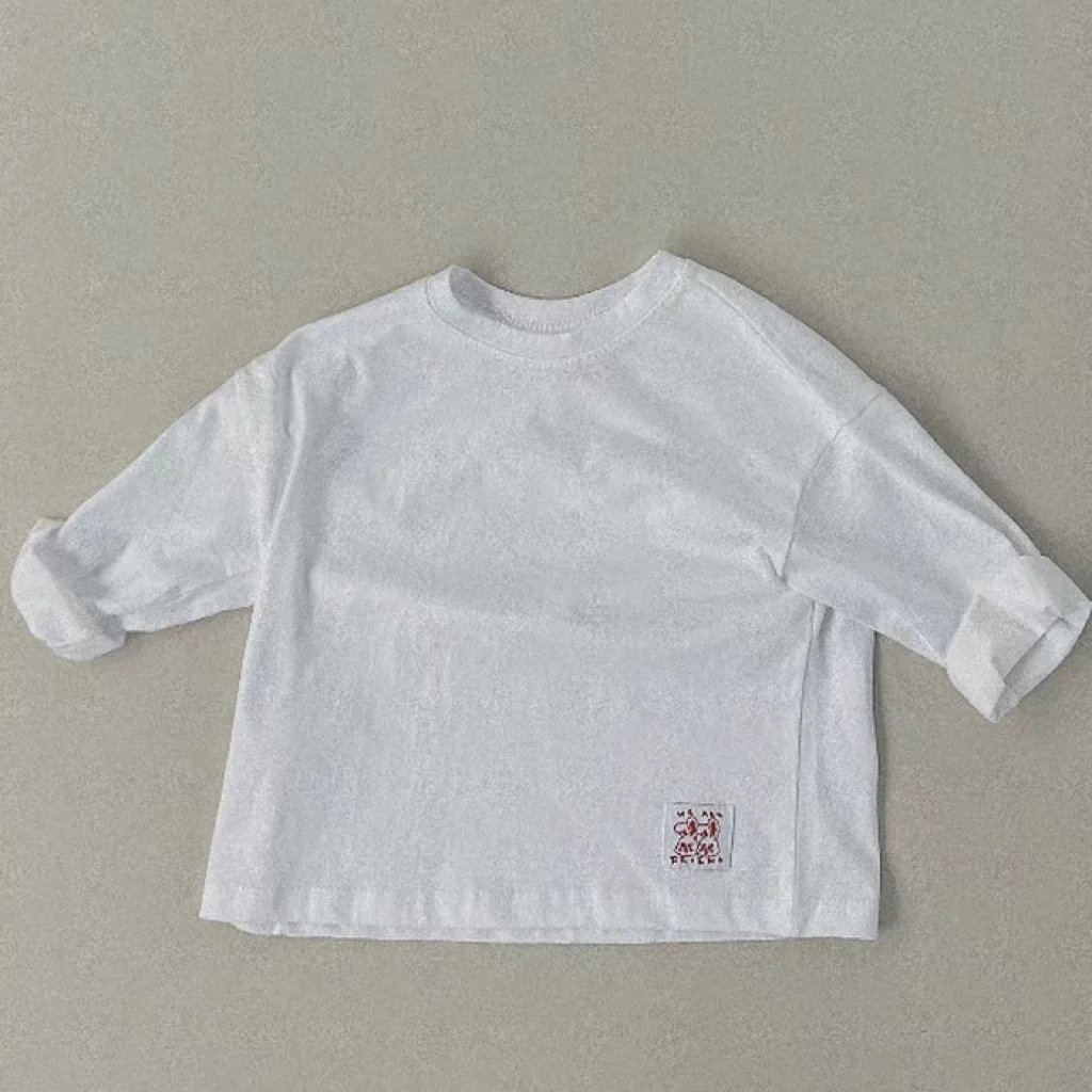 Description Picture 4 of item2025 Autumn New Baby Long Sleeve T Shirts Solid Infant Casual Tops Kids Tee Toddler Girl T Shirts Cotton Children Clothes