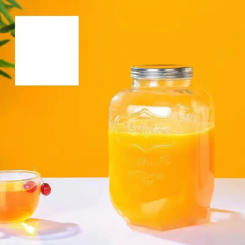 4L Large Drink Dispenser Sealed Drink Lemonade Dispenser Jar Faucet Cocktail Wine Drinker Parties Juice Can Container