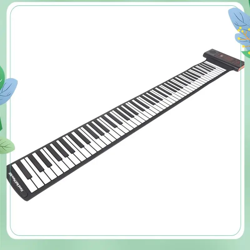 SYDS Portable Keyboard Piano Roll Up 88 Keys Electronic Keyboard Flexible Silicone With Rechargeable Battery For Kid Gift