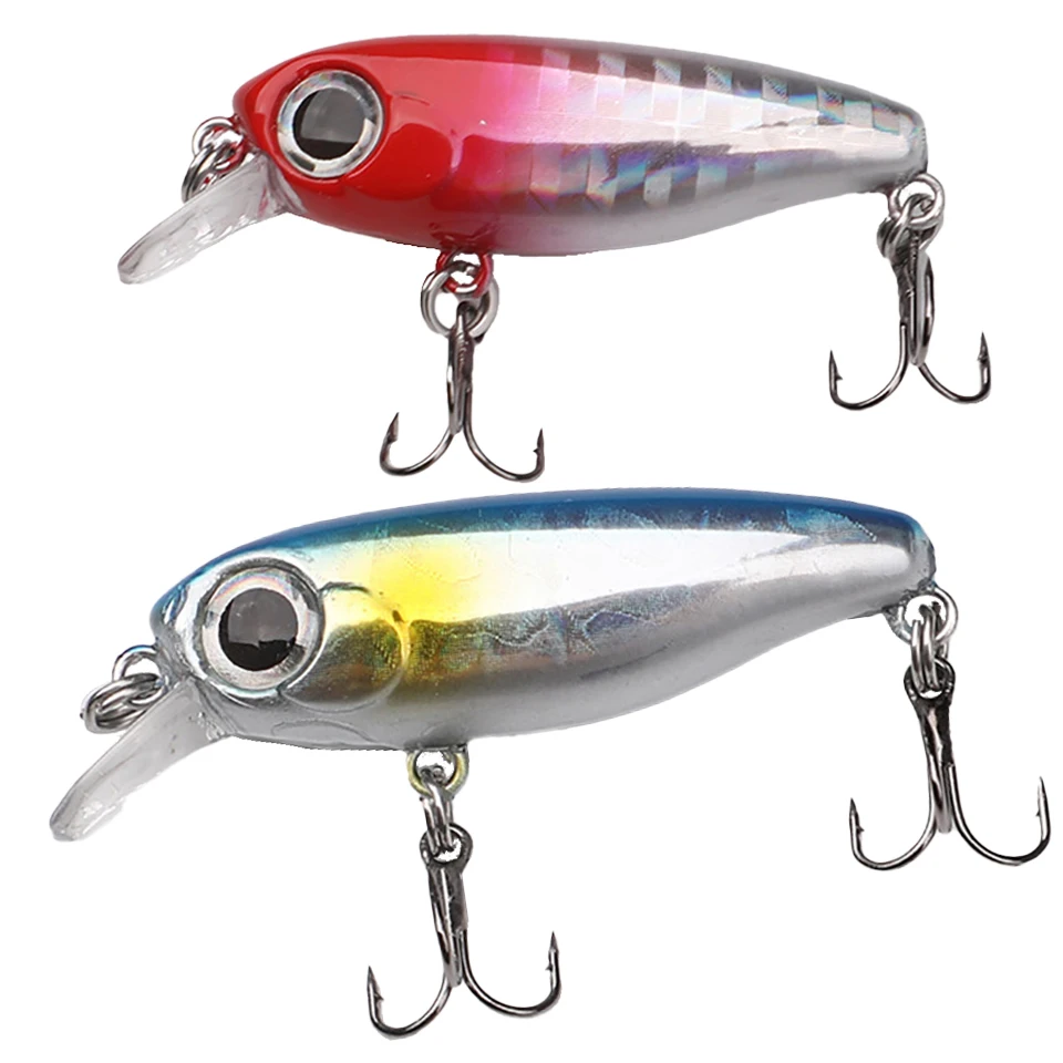 

1PC 43MM/3G Minnow Bait Artificial Hard Bait Fishing Tackle 3D Eye Bass Trout Sinking Swinging Device
