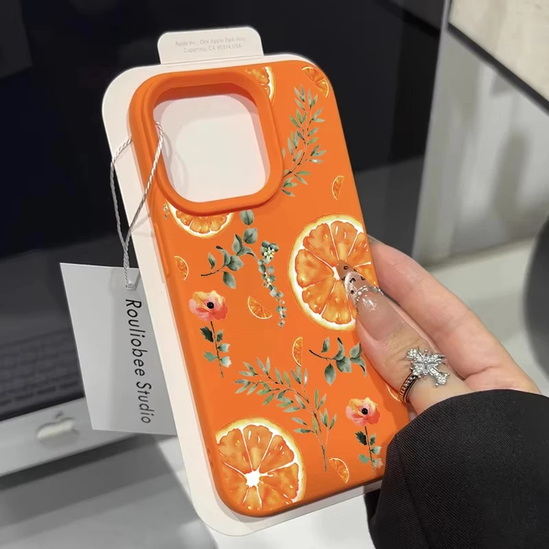 รูปสินค้า เคส iPhone ส้มลิ้นจี่ นุ่มสบาย ป้องกันกระแทก