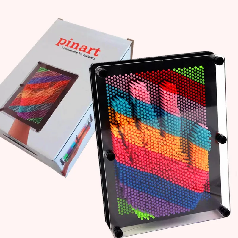 1pc Creative Toy with 3D Needle Painting, Plastic Square Handprint Toy