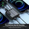 New Portable Solar Power Bank with Cables 50000mAh External Battery Charger Cases Fast Charging for iPhone Series Samsung Xiaomi 3
