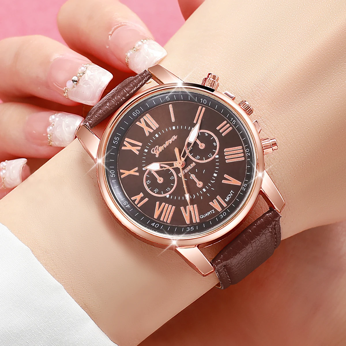 14pcs/set Women's Colorful Watch Combination Set Trendy Countryside Cute Style Quartz Watch Girls' Festival Watch Gift (No Box)