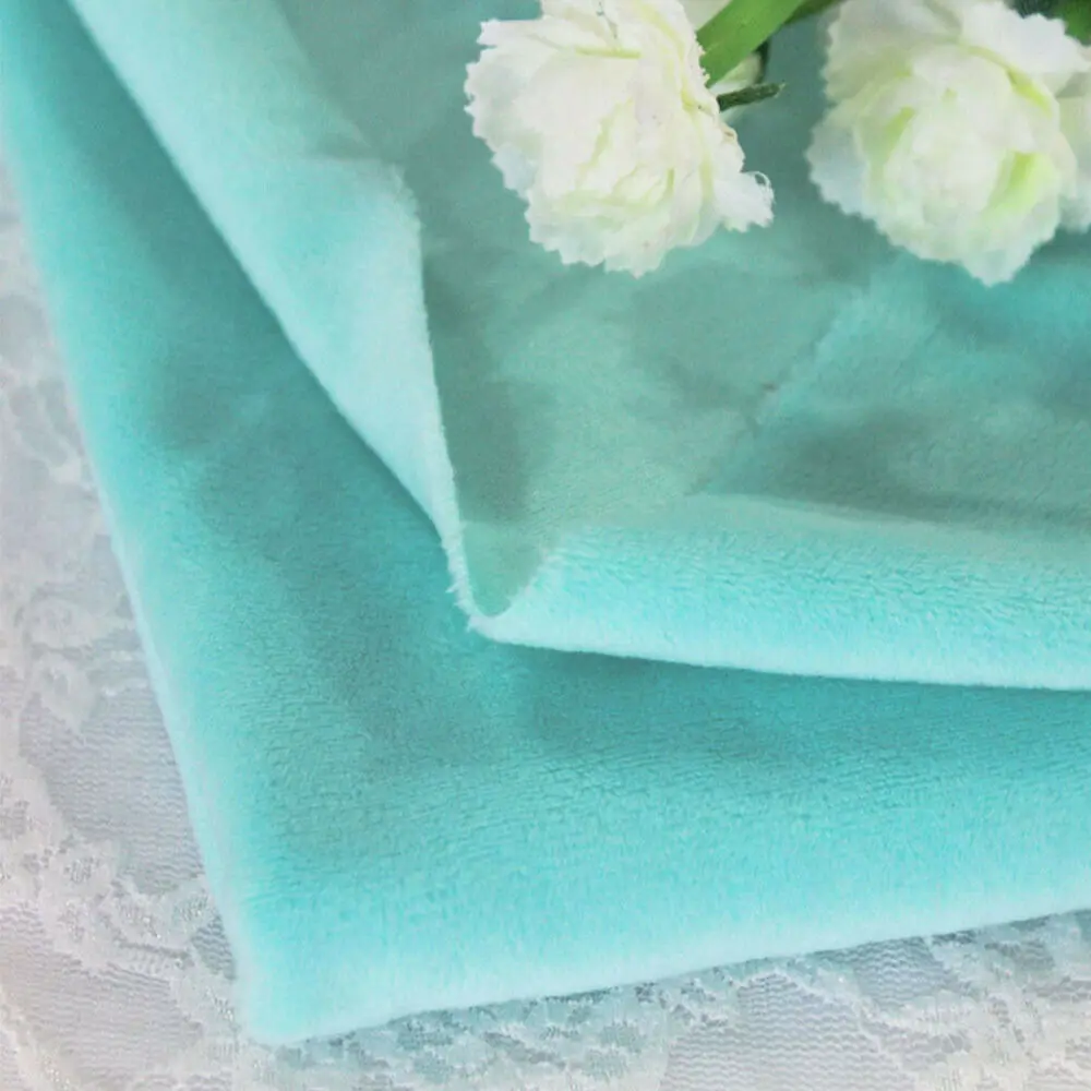 75*45cm Solid Color Short Plush Polyester Fabric Soft Diy Handmade Sewing Toy Dolls Cloth Cushion Sofa Blanket Textile Material