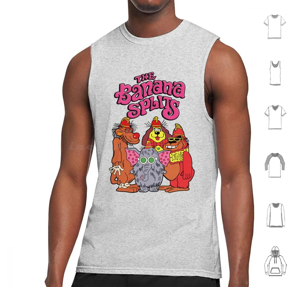 The Banana Split Canotte Stampa Cotone Banana Split Banana Split Fleagle Snorky Drooper Vintage Day