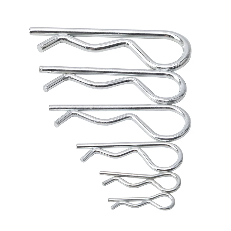 Spring Cotter Pin 100pcs R Type Retaining Clips Wave R-shaped Pin Clamp For Car