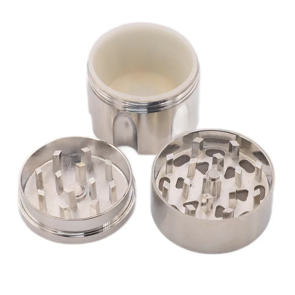 Metal Grinder 3 Layers Herbal 40mm Zinc Alloy Heab Grinder Grass Crusher Hand Muller 2