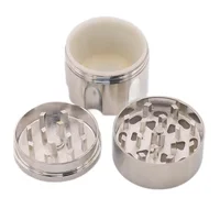 Metal Grinder 3 Layers Herbal 40mm Zinc Alloy Heab Grinder Grass Crusher Hand Muller 2