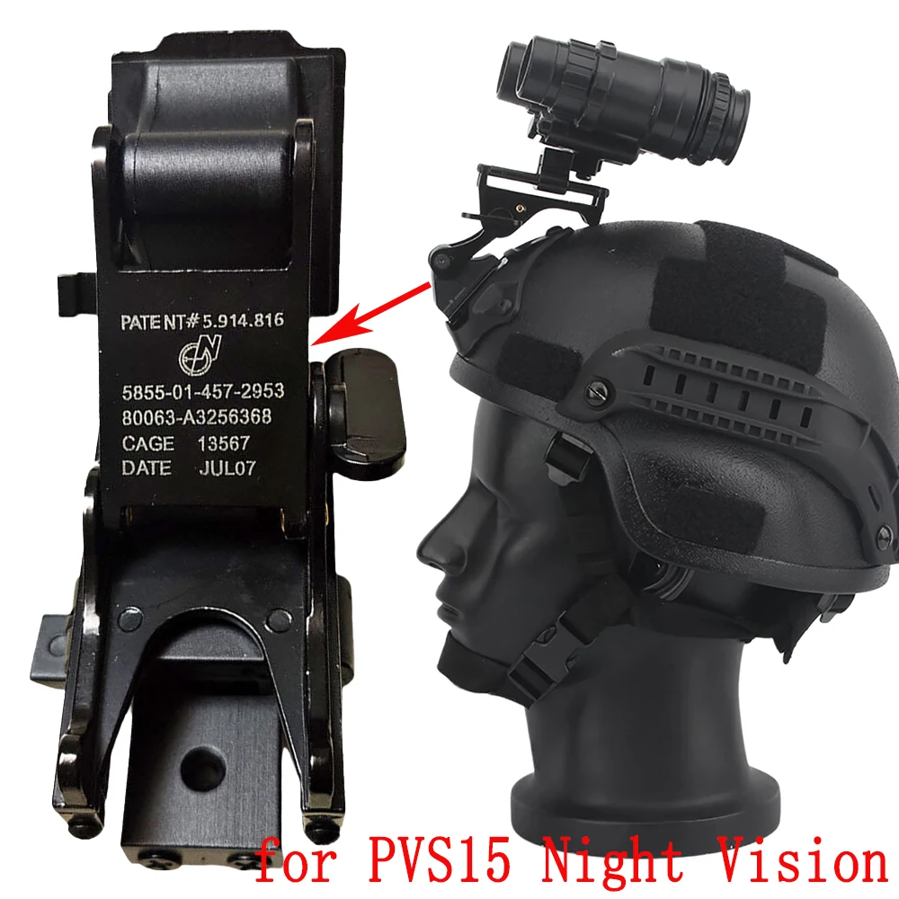 

Тактический алюминиевый NVG держатель кронштейна для охоты PVS15 Бинокулярные очки ночного видения подходит MICH M88 Быстрый Шлем аксессуар