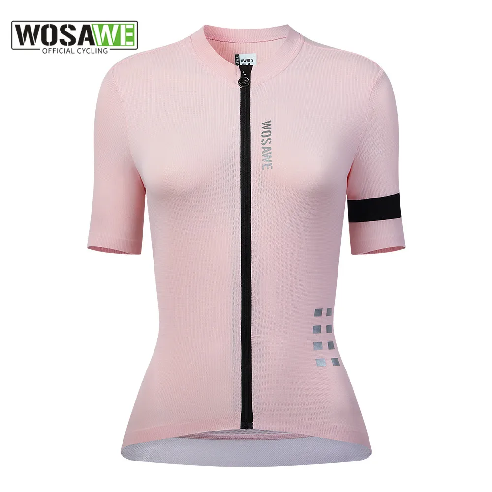 

WOSAWE Cycling Jerseys Women Summer Pro Breathable Short Sleeve Mountain Bike Shirts High Quality Road Mtb Bicycle Clothing