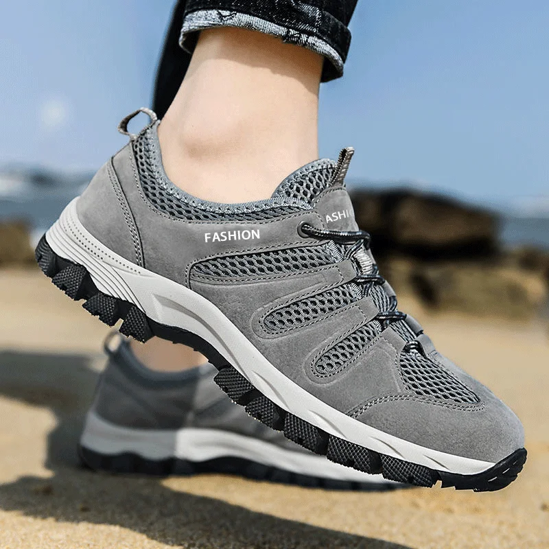 Waterproof golf shoes for men with ankle support, comfortable walking shoes for women, non-slip golf shoes.
