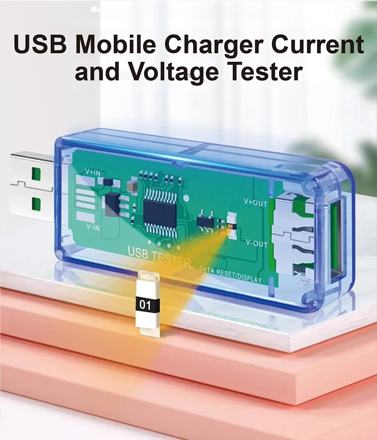 USB Charger Tester 6.5A Low Resistance 1mΩ Sampling QC FCP SCP DCP AFCApple Fast