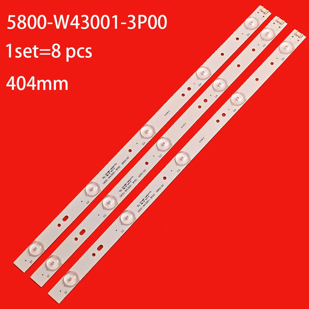 

LED Backlight Strip For PH43E30DSGW PH43E30 43E3000 43E3500 43E6000 E465853 lamp 5800-W43001-3P00 5800-W43001-5P00