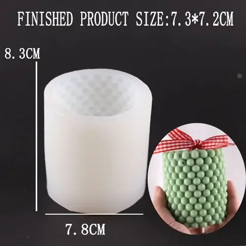 

Honeycomb Cylinder Shape Candle Silicone Mold DIY Simple Design 3D Mold for Candle Making Soap Handicraft Mould Demold Nonstick