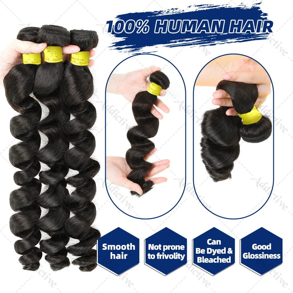 30 34 Inch Loose Wave Bundles Human Hair Burmese Curly Raw Hair Bundles 16A Double Weft Virgin Extensions Quick Weaving