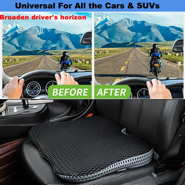 Car Booster Seat Cushion Raise The Height for Short People Driving Hip  (Tailbone) and Lower Cack Fatigue Relief Suitable for Trucks, Cars, SUVs