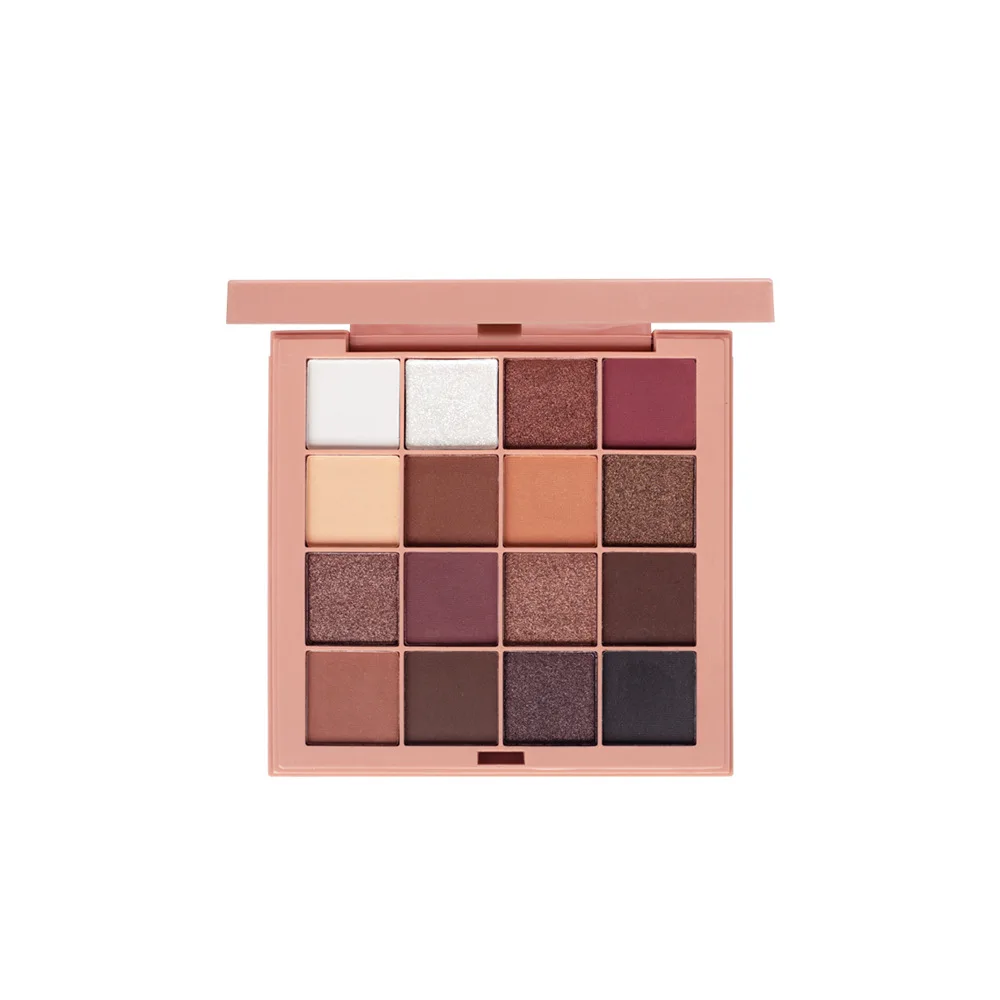 Description Picture 3 of item16 color eye shadow plate pearlescent matte brown earth color waterproof easy colored eye shadow