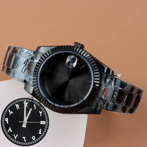 Silver/Black 36mm 39mm nh35 Watch Case with pink Sunburst Dial and Hands For Datejust NH35 NH36 Movement Waterproof Oyster Strap - Image 10