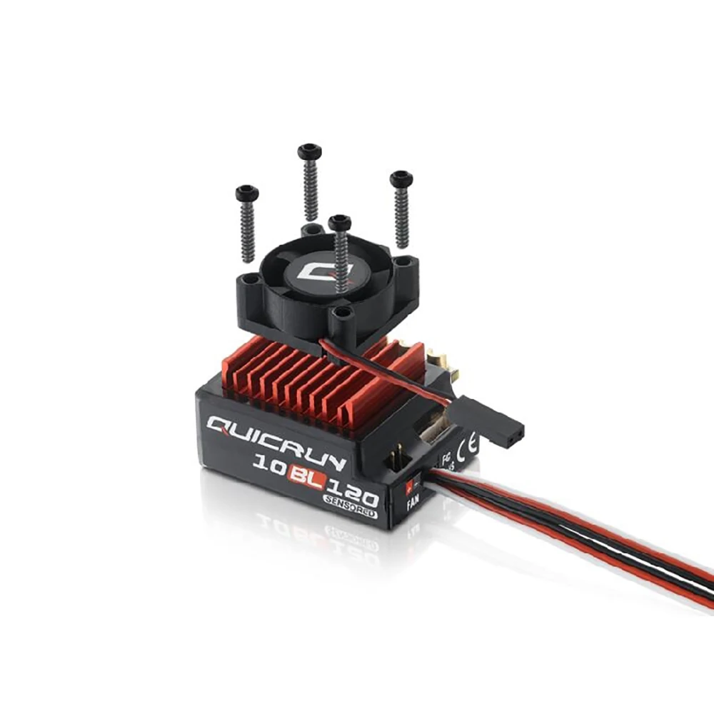 Hobbywing QuicRun 3650  귯ø , 귯ø ӵ Ʈѷ, ESC, LED α׷ ڽ, 1/10 RC ڵ, 10BL120 120A
