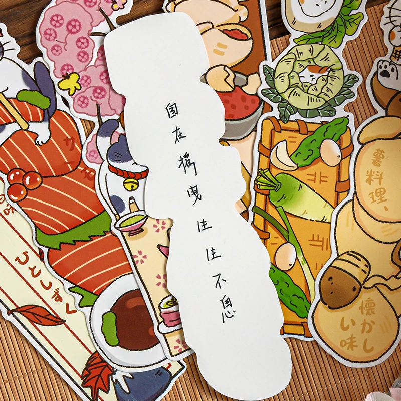 30 Sheets/Set Cute Cat Bookmark for Reading Creative Cat-Shaped Paper Bookmarks Decorative Paper Cards Stationery Gift​