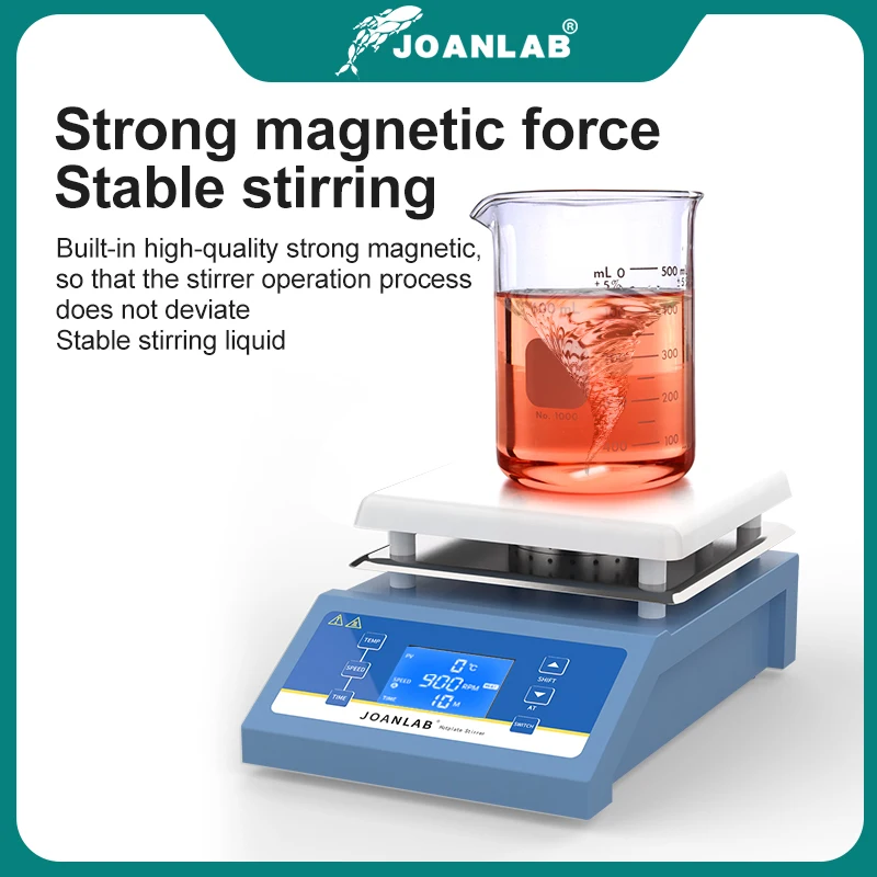 JOANLAB 자석 교반기, 일정한 온도 가열, 디지털 디스플레이, 실험실 장비, 5L, 2000rpm HSC-19T