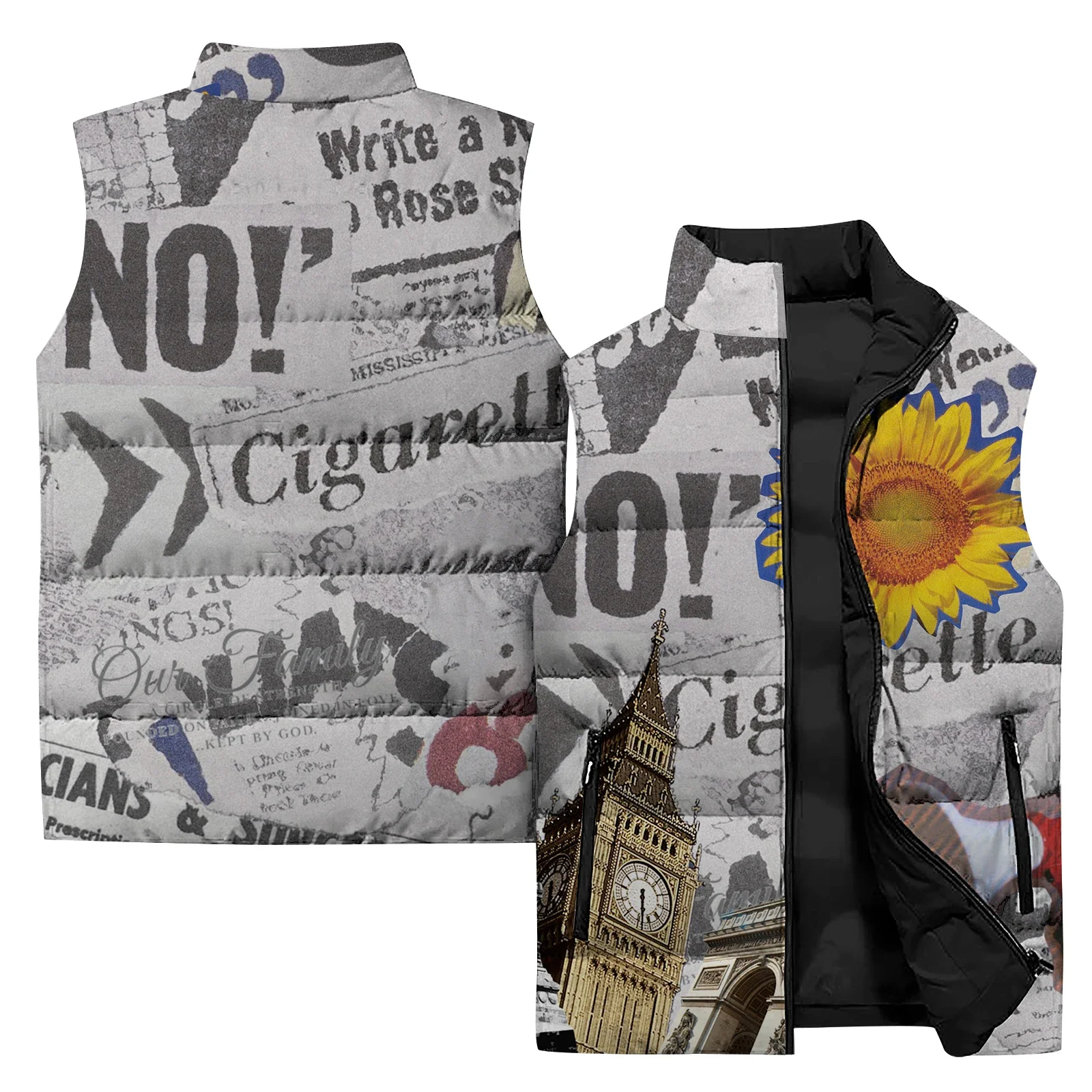 thumbnail image 1 of Manténgase abrigado en invierno Chaleco de trabajo para hombres Chaleco sin mangas cómodo y versátil para hombres Ropa deportiva de ocio de moda moderna y genial, 1 of 4