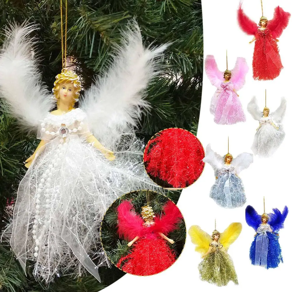 

Christmas Plush Angel Girl Dolls Ornaments Xmas Tree Pendant Hanging Decoration For Home New Year Decor Supplies 2024 Kids U4M7