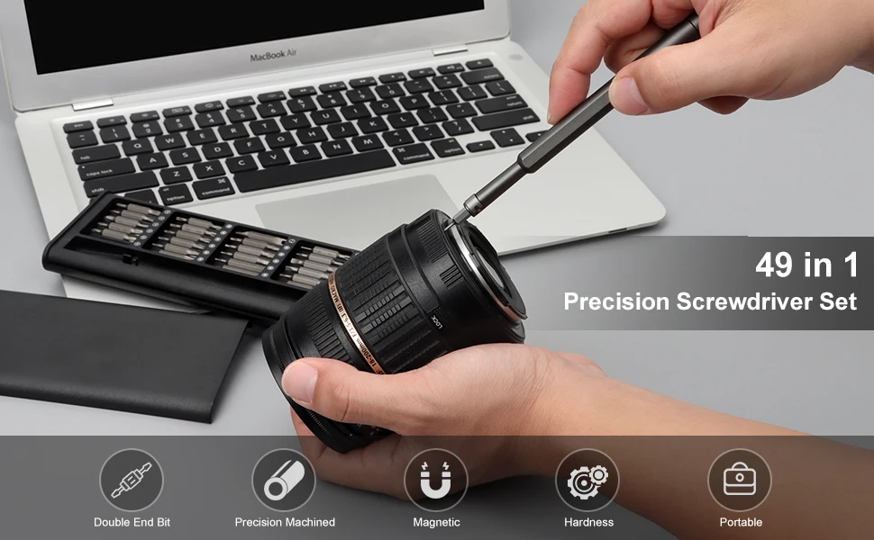 Präzisions-Schraubendreher-Set, 49-in-1, kleines Schraubendreher-Set, magnetisches Reparatur-Werkzeug-Set für Laptop, iPhone, Handy, PC, MacBook – Detail 1