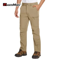 MAGCOMSEN Men's Waterproof Hiking Pants with Multi-pockets Lightweight Quick Dry Casual Straight Working Pants 1