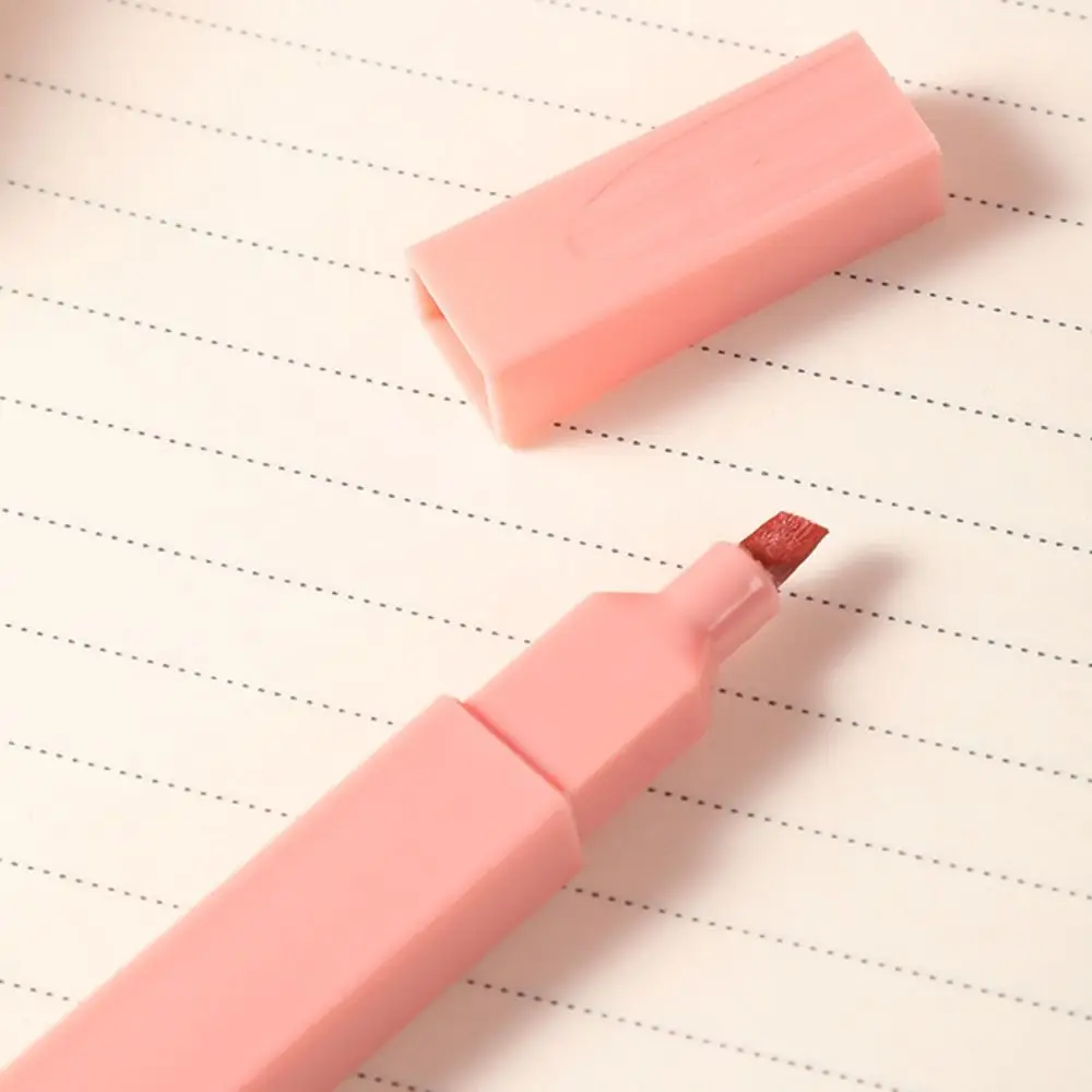 Double Headed Highlighter Pens Fluorescent Stationary Supplies Pastel Highlighters Kawaii Aesthetic Colored Markers Pens Office