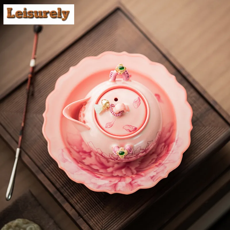 175ml Fenru Kiln Pig Oil Frozen Hand Held Teapot Japanese Tea Infuser Pot Tea Brewing Kettle With Strainer Tea Items Decoration