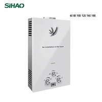 Chauffe-eau instantané au gaz GPL SIHAO 6-18L, acier inoxydable à économie d'énergie avec écran LED, protection de sécurité et contrôle intelligent 1