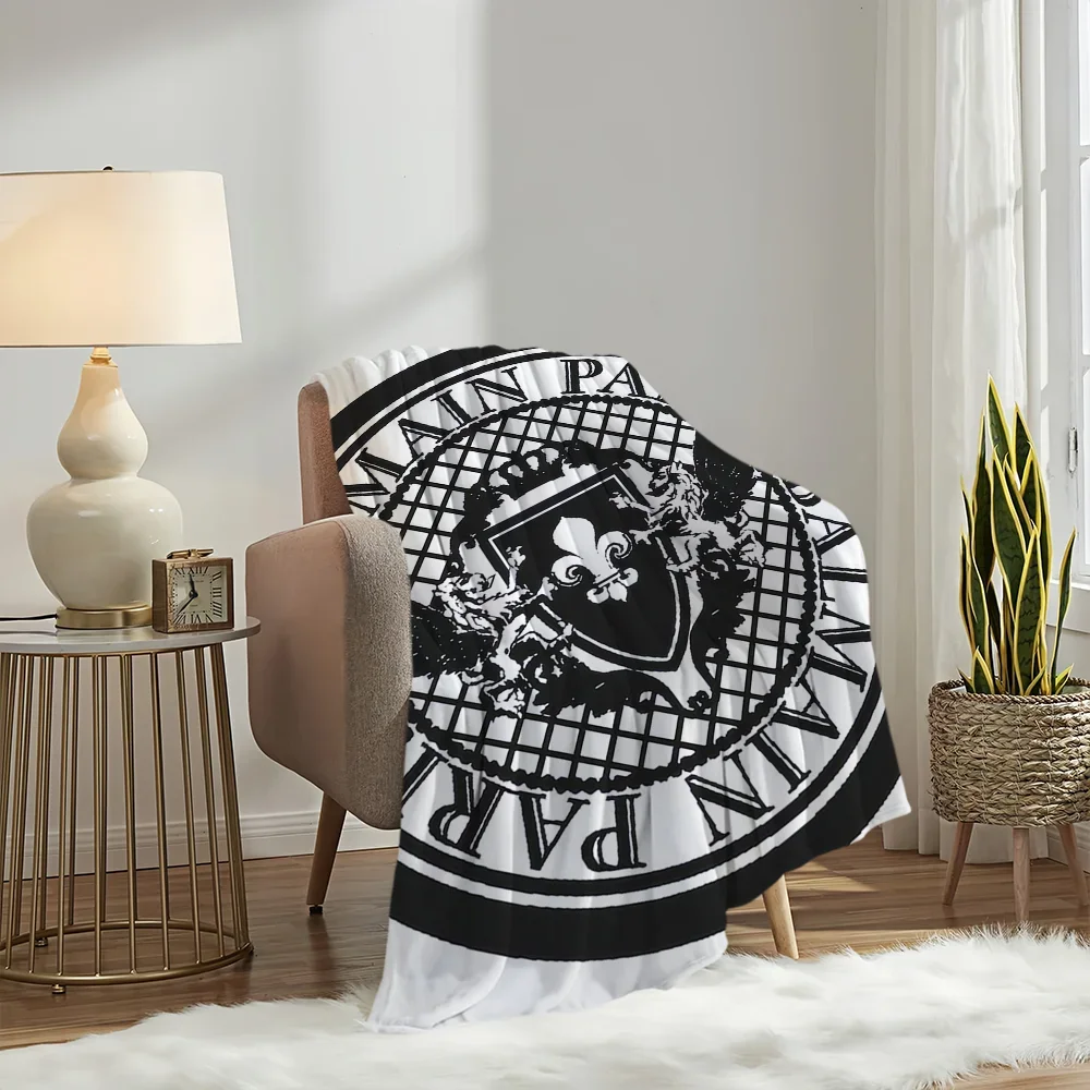 Fashion B-BalmainES Cool Luxury Blanket Plush Nap Sofa rug for Living Room Warm Office Bedroom Birthday Home Travel Kid Gifts 4