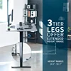 VIVO Electric 71 x 36 inch Sit Stand Desk, Dual Motor Memory Controller Height Adjustment, 2B Series, Dark Gray Top Black Frame 5
