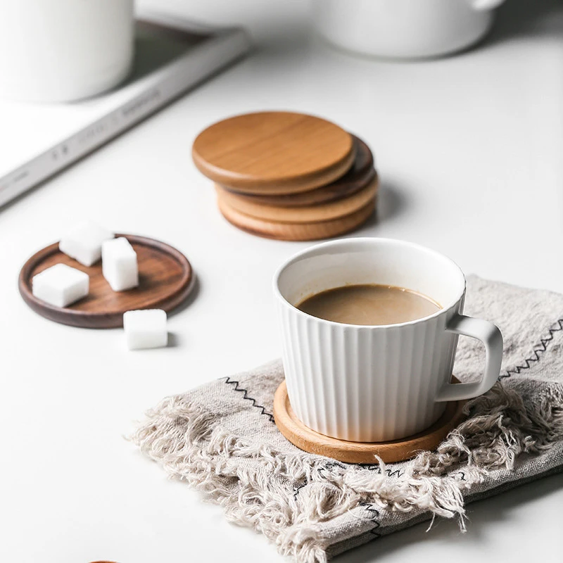 Coasters For Coffee Mugs Heat Resistant Drink Tea Pad Household Tableware Non-slip Round /Square Durable Cups Table Mat 1