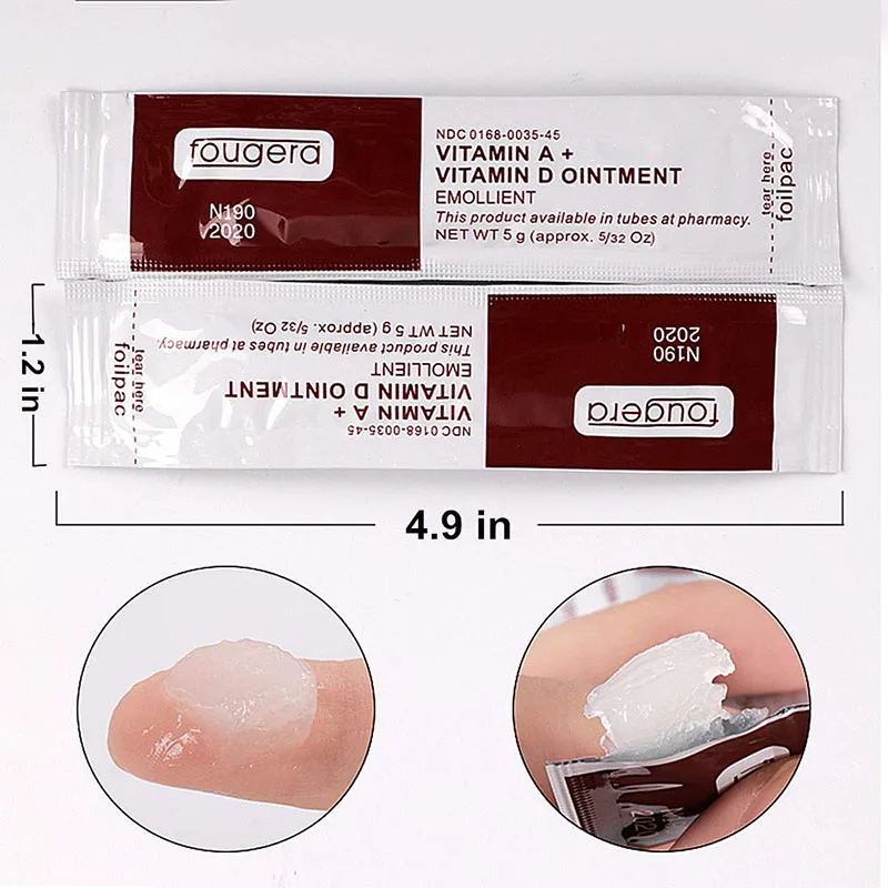 Scar Repair Gel,100Pcs Professional Vitamin Ointment A&D Anti Scar Tattoo Aftercare Cream For Tattoo Body Art Permanent Makeup T