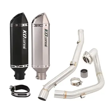 Exhaust System For Suzuki DRZ400 S  SM  E 2000-2022 Motorcycle Muffler Front Mid Link Pipe Escape Connect Tube Stainless Steel