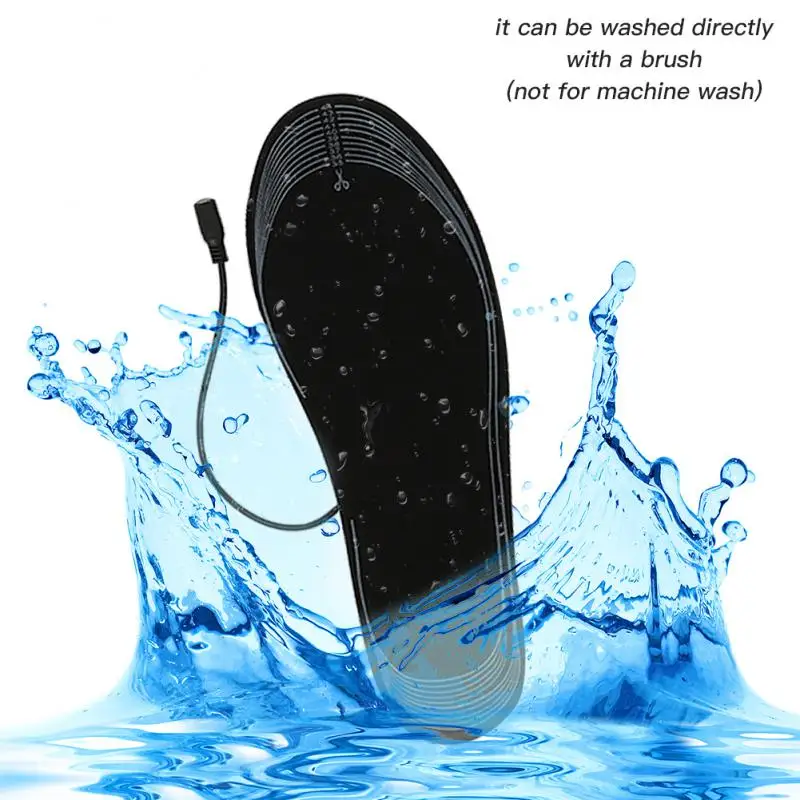 USB Rechargeable Heated Insoles DIY Customizable Electric Shoes Pad for Outdoor Skiing Winter Foot Warmers